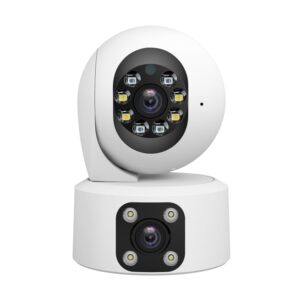 SriHome SH049 Dual-Lens IP Camera — 2MP + 2MP, Humanoid Tracking, Smart Night Vision (EU Plug)
