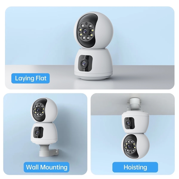 Y6203 4MP Zoom HD Indoor Smart WiFi Camera — Waterproof, UK Plug (White) - Image 6