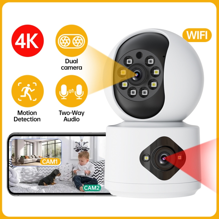 Y6204 4MP Zoom HD Indoor Waterproof Smart WiFi Camera, UK Plug, EU Plug, US Plug, AU Plug - Image 2