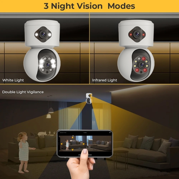 Y6204 4MP Zoom HD Indoor Waterproof Smart WiFi Camera, UK Plug, EU Plug, US Plug, AU Plug - Image 4