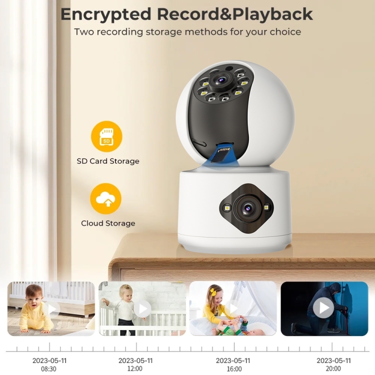 Y6204 4MP Zoom HD Indoor Waterproof Smart WiFi Camera, UK Plug, EU Plug, US Plug, AU Plug - Image 9