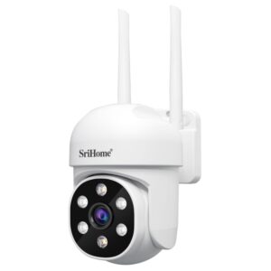 SriHome SH061 Smart WiFi Camera 2MP with AI Human Tracking, Night Vision & Motion Detection (EU/US/UK Plug)