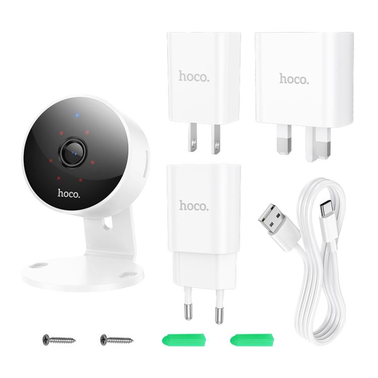 hoco D7 4MP WiFi Indoor Camera — 2.4G, IP54, HD Surveillance (EU Plug) - Image 6
