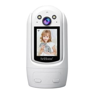 SriHome SH060 2MP Smart IP Camera — 2.4″ IPS Screen, Two-Way Video & Voice Call (AU Plug)