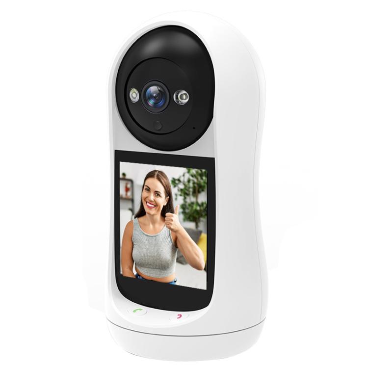 V5 3MP Full-Color HD Home Camera — Two-Way Video Call, One-Click Call (EU Plug, White)