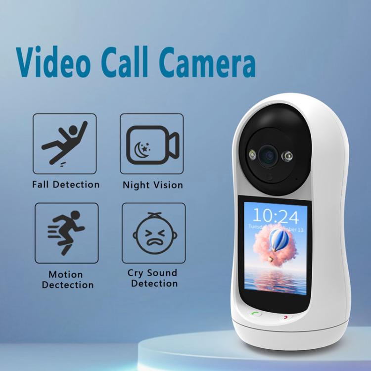 V5 3MP Full-Color HD Home Camera — Two-Way Video Call, One-Click Call (EU Plug, White) - Image 2