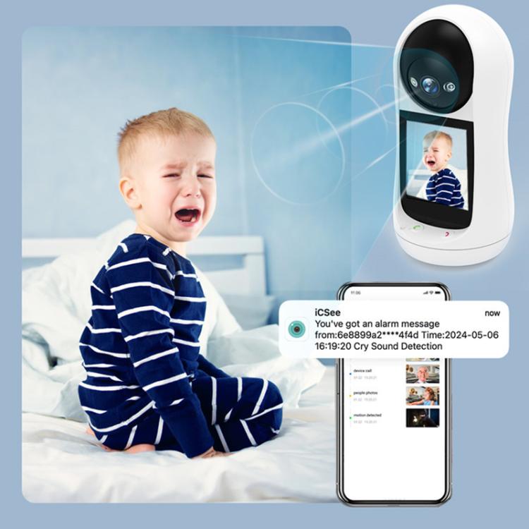V5 3MP Full-Color HD Home Camera — Two-Way Video Call, One-Click Call (EU Plug, White) - Image 3