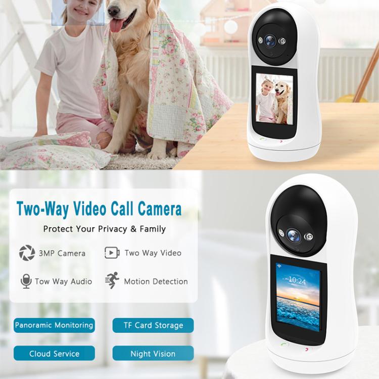 V5 3MP Full-Color HD Home Camera — Two-Way Video Call, One-Click Call (EU Plug, White) - Image 8