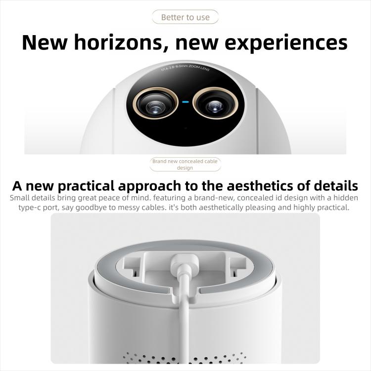 Xiaomi Mijia Smart Camera 4 9X Zoom — AI Facial Recognition, Gesture Call, Two-Way Voice, Baby & Pet Monitor (US Plug, White) - Image 17