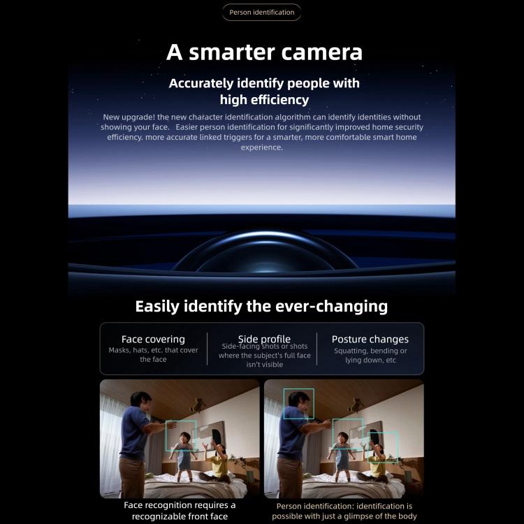 Xiaomi Mijia Smart Camera 4 9X Zoom — AI Facial Recognition, Gesture Call, Two-Way Voice, Baby & Pet Monitor (US Plug, White) - Image 7