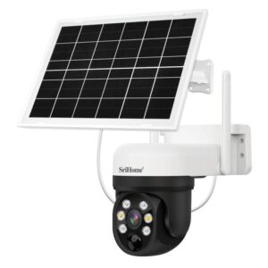 SriHome DH006 4MP 2K Wireless Security Camera — Low Power, Solar Panel Powered