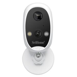 SriHome DH008 4MP 2K Wireless Security Camera System — Low Power Consumption (White)