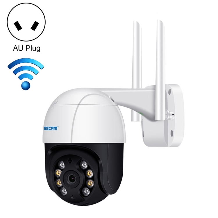 ESCAM QF218 1080P Pan/Tilt AI Humanoid Detection IP66 WiFi IP Camera — Pan & Tilt, AI Human Detection, ONVIF, Night Vision, TF Card & Two-Way Audio (AU Plug)