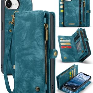 CaseMe 008 Detachable Multifunctional Leather Phone Case, For iPhone 17e / 16e, For iPhone 17 Pro Max, For iPhone 17 Pro, For iPhone 17, For iPhone Air, For iPhone 16 Pro Max, For iPhone 16 Pro, For iPhone 16 Plus, For iPhone 16