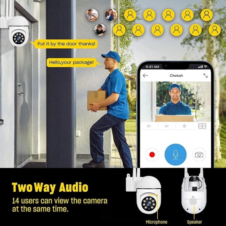 A7 1080P HD Wireless WiFi Smart Surveillance Camera Support Night Vision / Two Way Audio, without Memory, with 16G Memory, with 32G Memory - Image 4