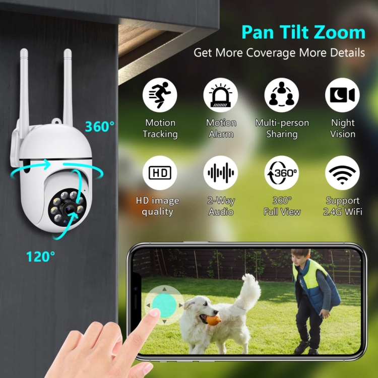 A7 1080P HD Wireless WiFi Smart Surveillance Camera Support Night Vision / Two Way Audio, without Memory, with 16G Memory, with 32G Memory - Image 6
