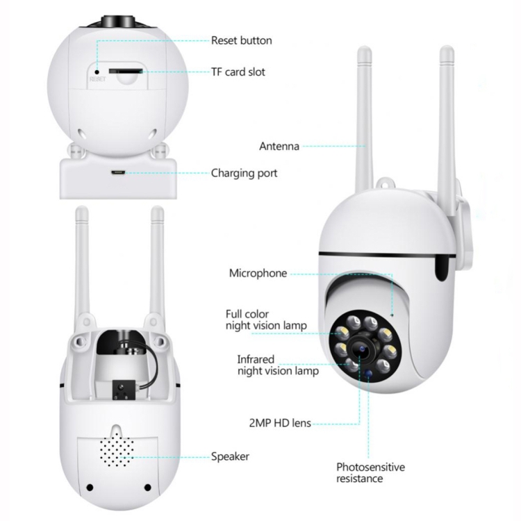 A7 1080P HD Wireless WiFi Smart Surveillance Camera Support Night Vision / Two Way Audio, without Memory, with 16G Memory, with 32G Memory - Image 9