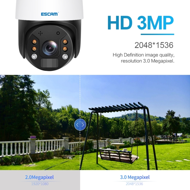 ESCAM QF724 3MP 24h Recording Cloud Storage PT 4G PIR Alarm IP Camera with Solar Panel, AU Plug - Image 7