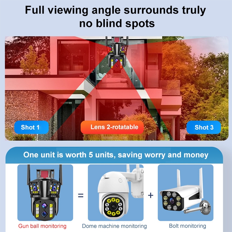 DF-3HBJ 4MP HD IP66 Waterproof Outdoor WiFi IP Camera Support Full Color Night Vision, EU Plug, US Plug, UK Plug - Image 3