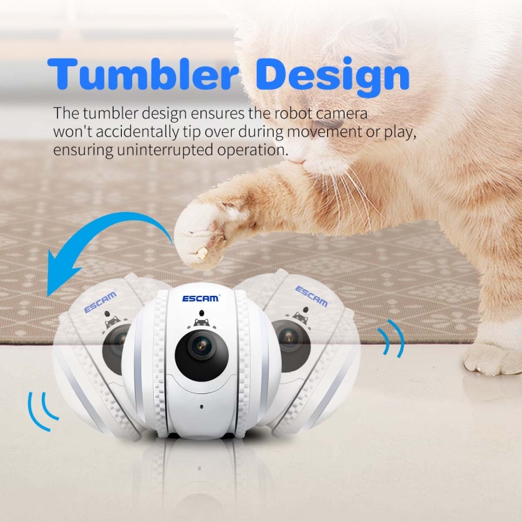 ESCAM QF011 2MP Smart Pet Robot Camera with Night Vision & Remote Control, QF011 - Image 11