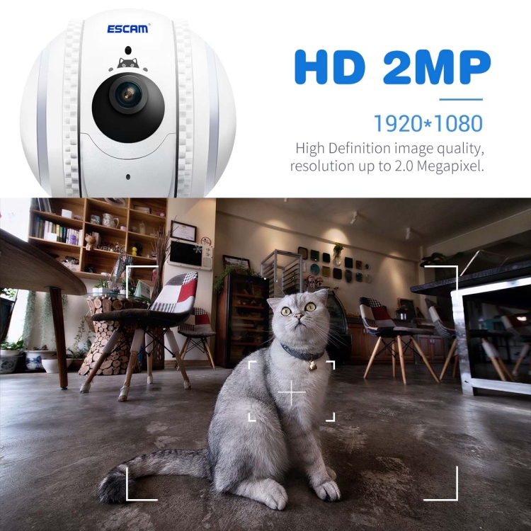 ESCAM QF011 2MP Smart Pet Robot Camera with Night Vision & Remote Control, QF011 - Image 4