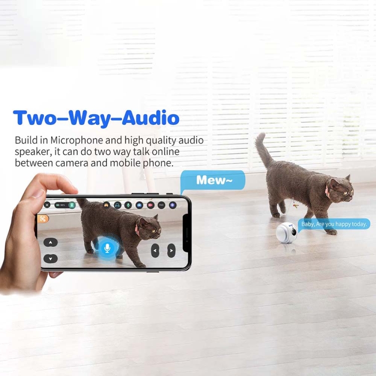 ESCAM QF011 2MP Smart Pet Robot Camera with Night Vision & Remote Control, QF011 - Image 10