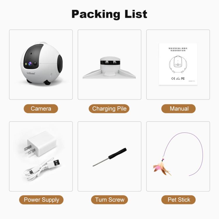 SriHome DH013 Plus 4MP Smart Pet Robot Camera with Auto-Charging Dock, US Plug, UK Plug, EU Plug, AU Plug - Image 19