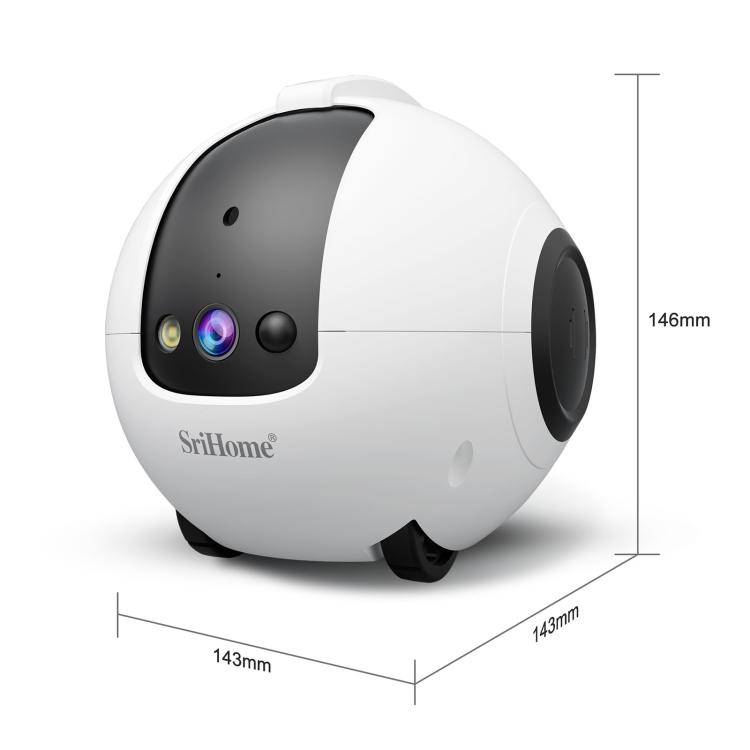 SriHome DH013 Plus 4MP Smart Pet Robot Camera with Auto-Charging Dock, US Plug, UK Plug, EU Plug, AU Plug - Image 4