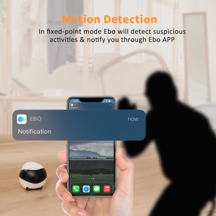 EBO SE 1080P HD Smart Home Companion Robot Remote Monitoring Camera, Support Infrared Night Vision & Two-way Voice & TF Card, US Plug - Image 6